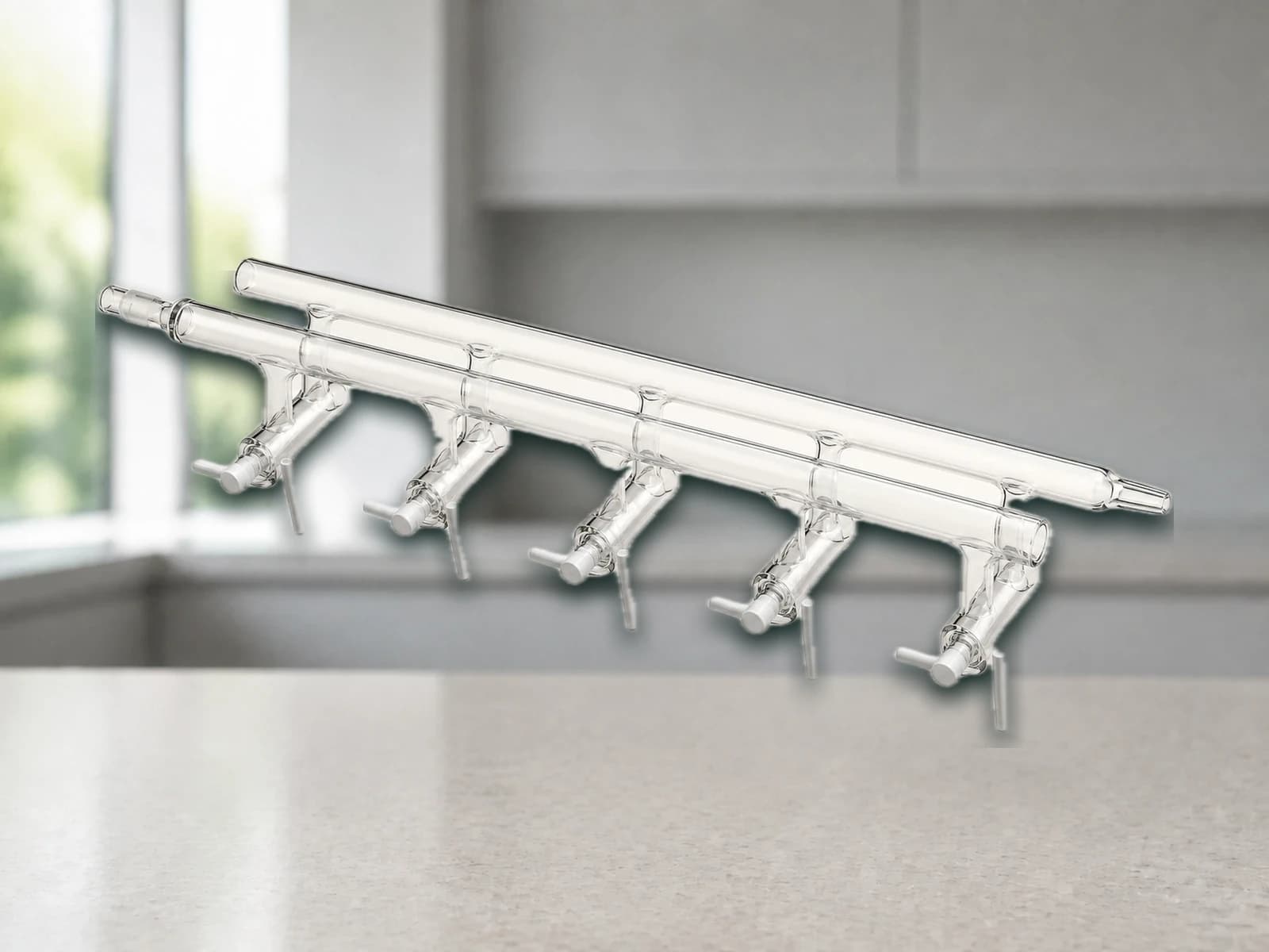 Цельностеклянный коллектор для вакуума и инертного газа, модель M181003
